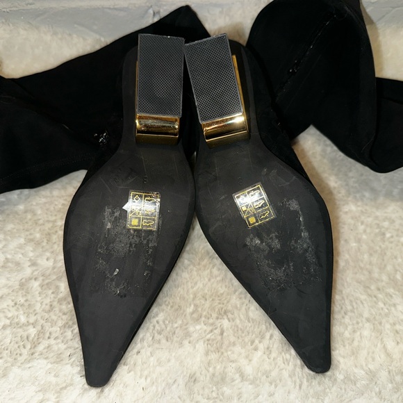 New JEFFREY CAMPBELL Compass Black Suede Over-The-Knee Boots Size 38 - Picture 10 of 10